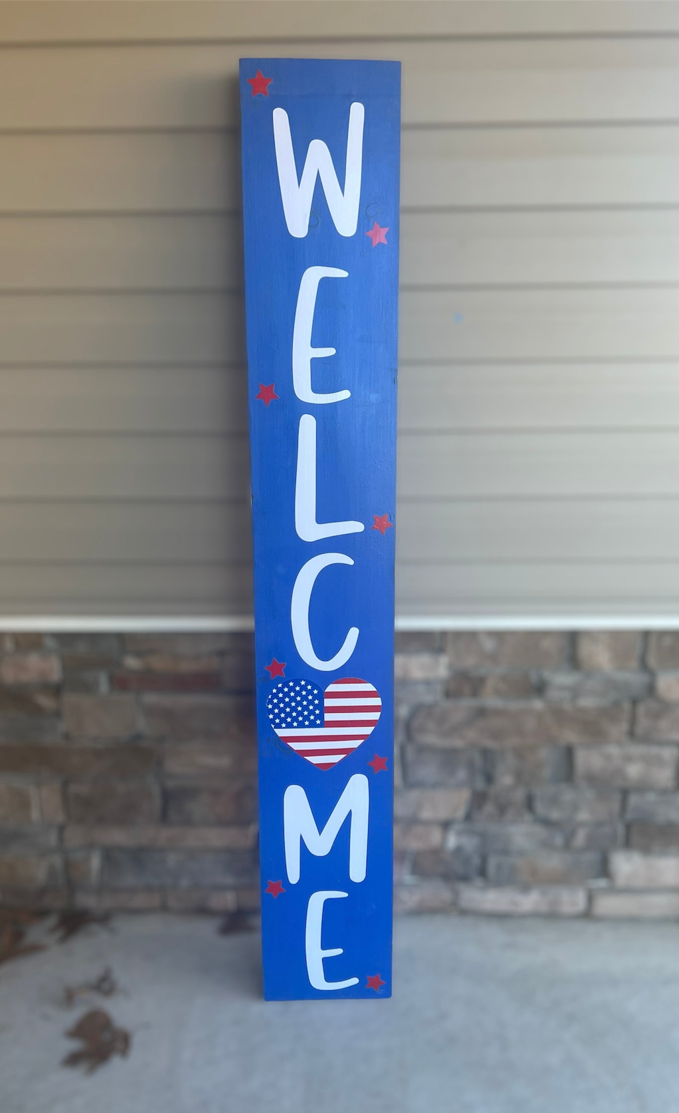 Door Leaner “Welcome” Patriotic Sign