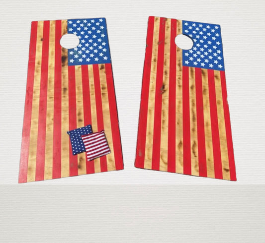 American Flag Corn Hole Boards